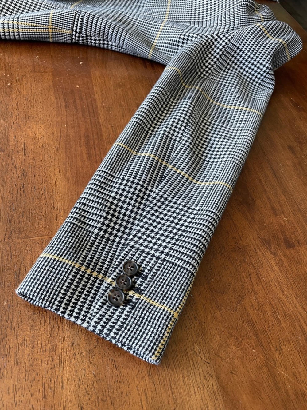 J. Crew Parke Blazer in Glen Plaid Wool Blend - Black, White, and Yellow - 10 - Picture 13 of 16